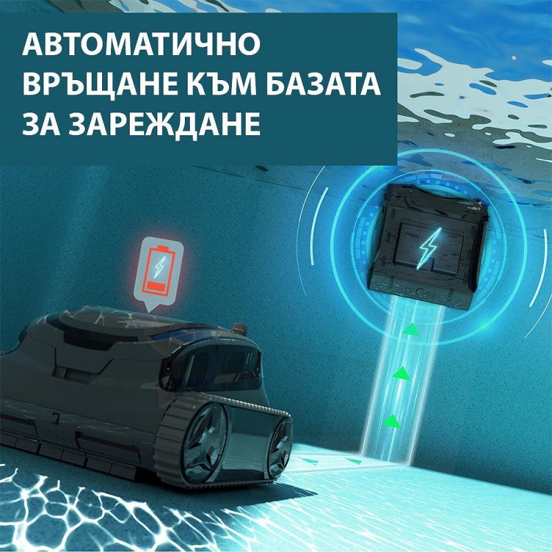 Безкабелен робот за басейни със зарядна станция Wybot S2 Pro